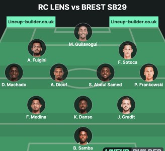 Composition officielle du RC Lens face à Brest