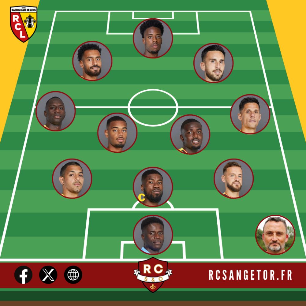 Composition probable du RC Lens face à l'AS Monaco